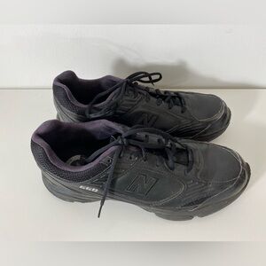 New Balance Mens Size 10 2E Wide Black Sneakers Runners 660 Lace Up MW660BK